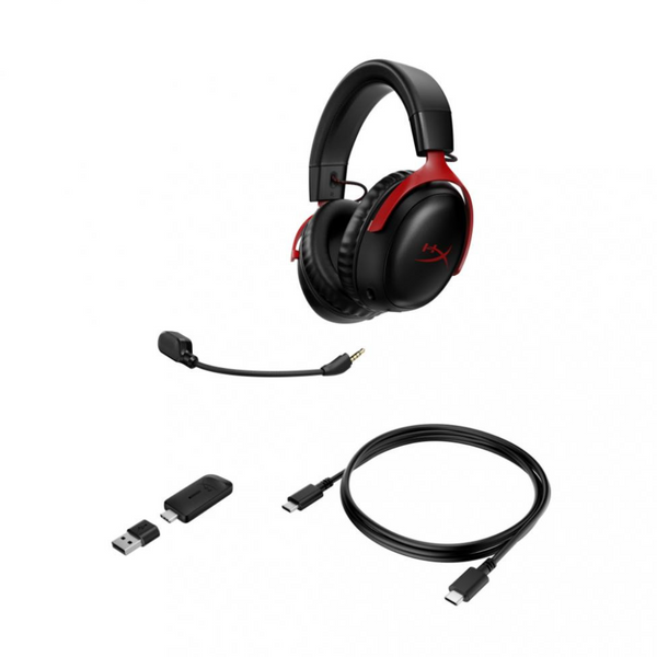Навушники з мікрофоном HyperX Cloud III Wireless Black/Red (77Z46AA) 77Z46AA фото