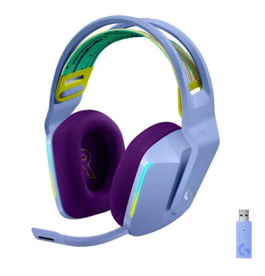 Навушники з мікрофоном Logitech Lightspeed Wireless RGB Gaming Headset G733 Lilac (981-000890) 981-000890 фото