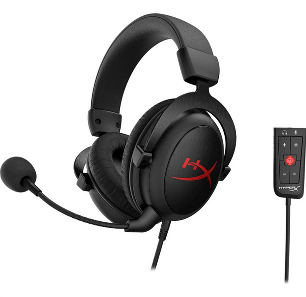 Навушники з мікрофоном HyperX Cloud Core + 7.1 Black (HX-HSCC-2-BK, 4P4F2AA) HX-HSCC-2-BK, 4P4F2AA фото