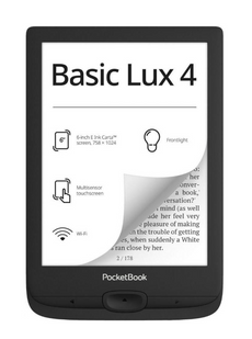 Електронна книга з підсвічуванням PocketBook 618 Basic Lux 4, Black (PB618-P-CIS) PB618-P-CIS фото