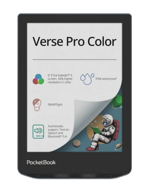 Електронна книга з підсвічуванням PocketBook 634K3 Verse Pro Color, StormySea (PB634K3-1-CIS) PB634K3-1-CIS фото