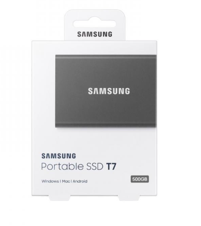 SSD накопичувач Samsung T7 500 GB Titan Gray (MU-PC500T/WW) MU-PC500T/WW фото