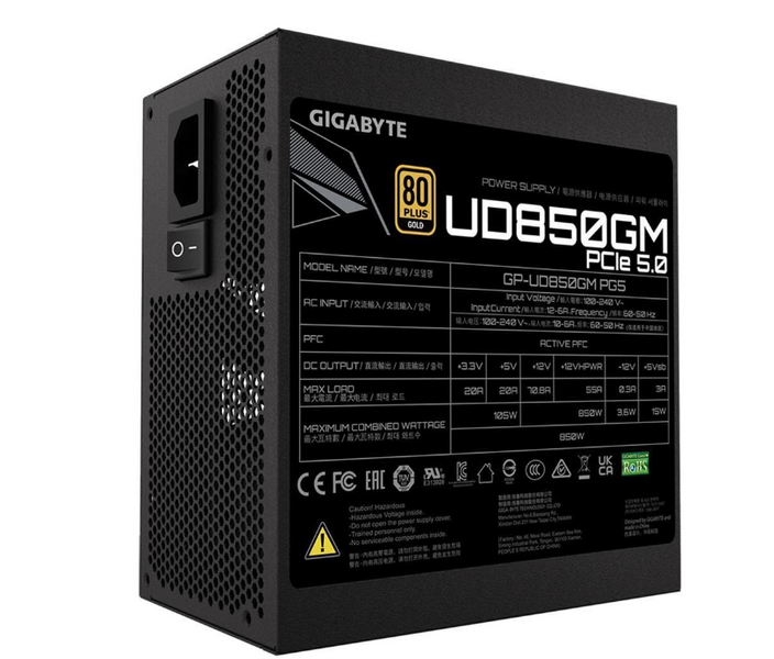 Блок живлення GIGABYTE UD850GM PG5 (GP-UD850GM PG5) GP-UD850GM PG5 фото