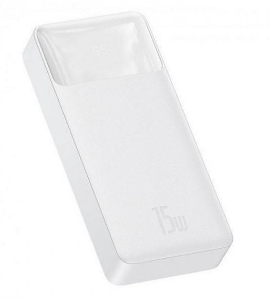 Зовнішній акумулятор (павербанк) Baseus Bipow Digital Display 15W 20000mAh White (PPDML-J02) PPDML-J02 фото
